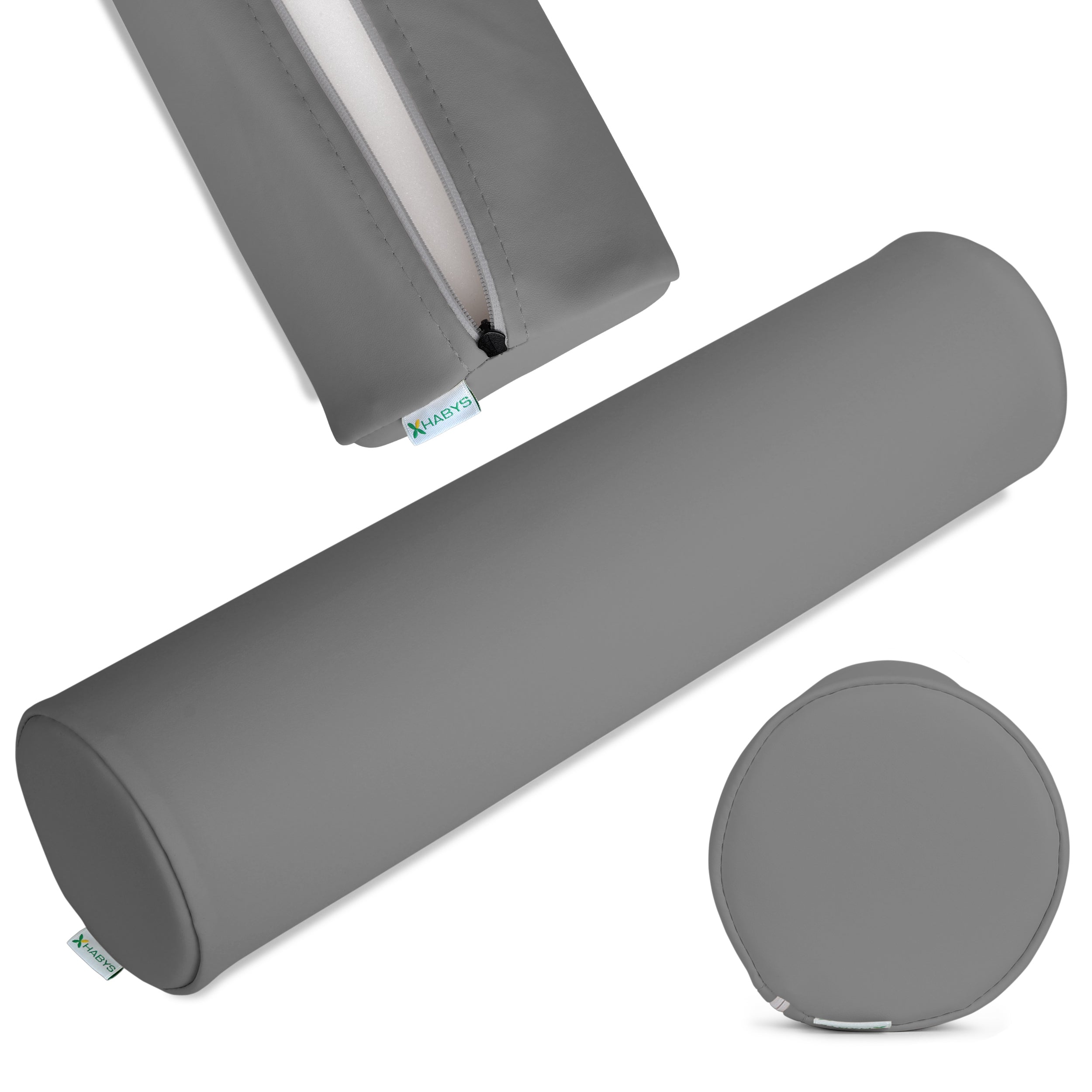 --Round Bolster 15x60 k322 Gray-