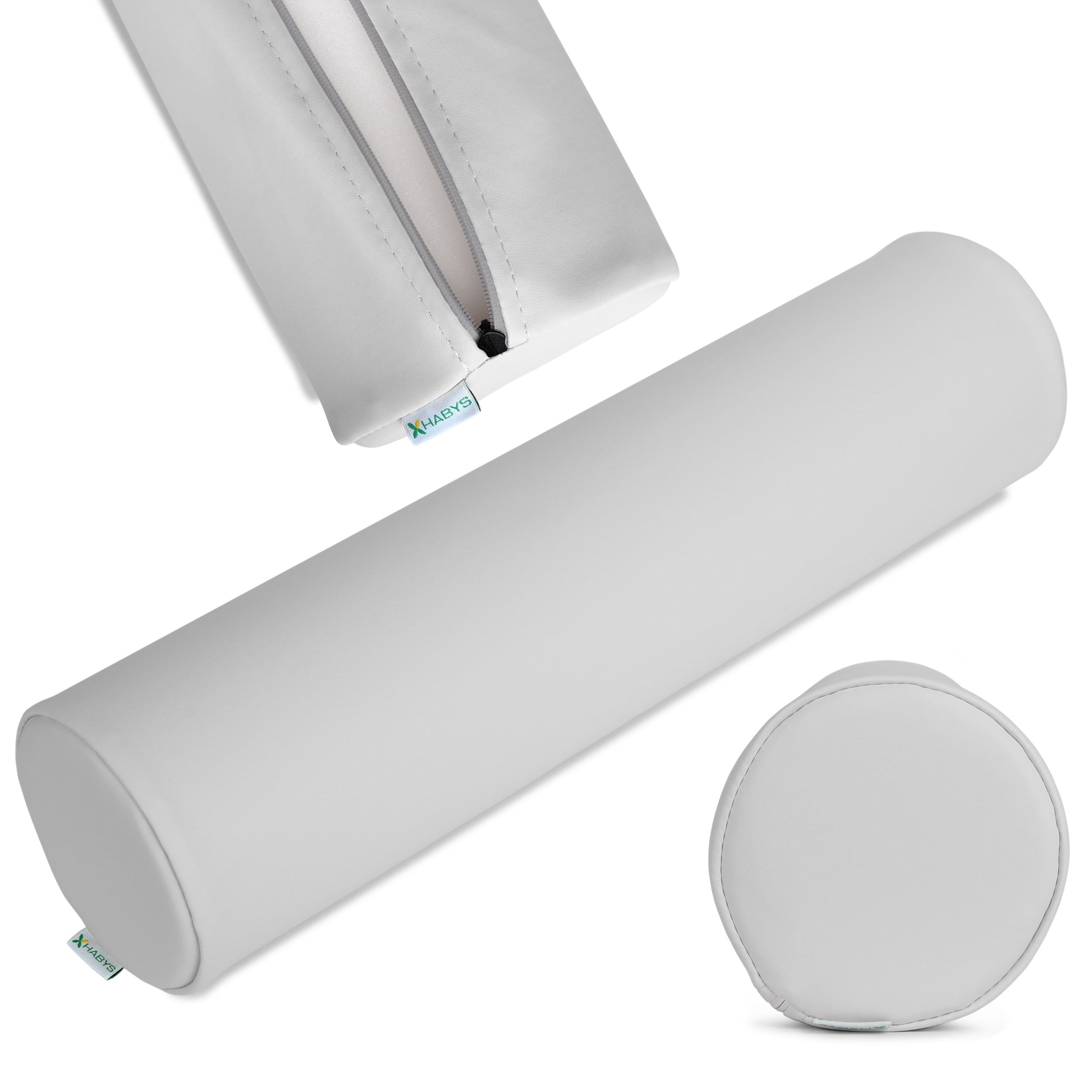 --Round Bolster 15x60 k729 Light Gray-