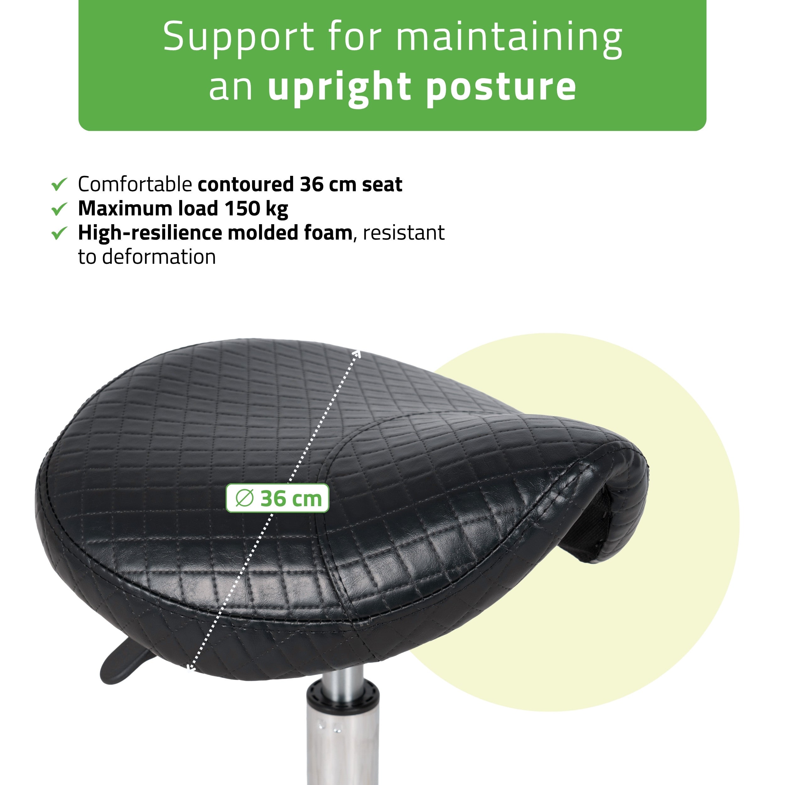 -1-Saddle stool LOFI, Comfy Base k515 quilted black-1