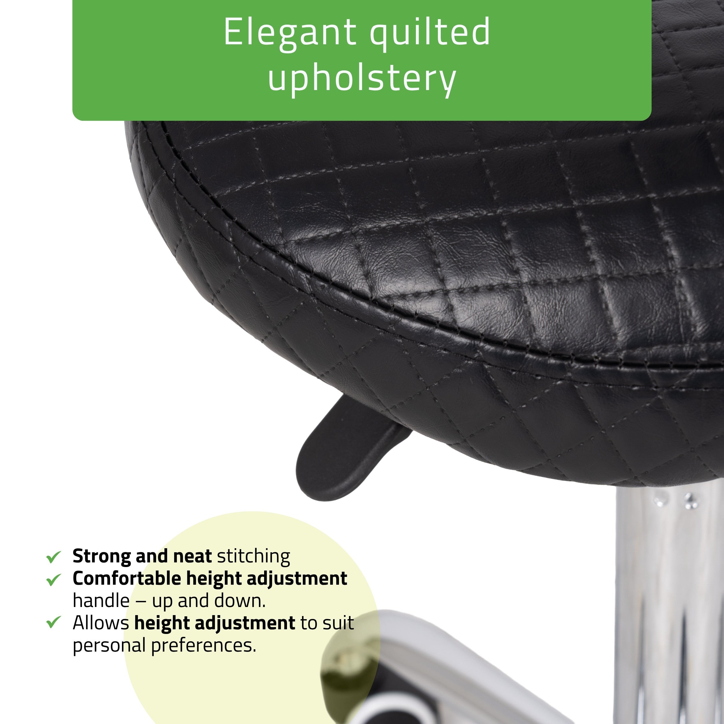 -2-Saddle stool LOFI, Comfy Base k515 quilted black-2