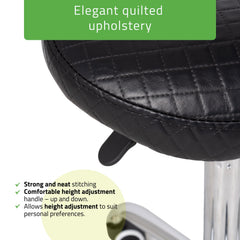 -2-Saddle stool LOFI, Comfy Base k515 quilted black-2