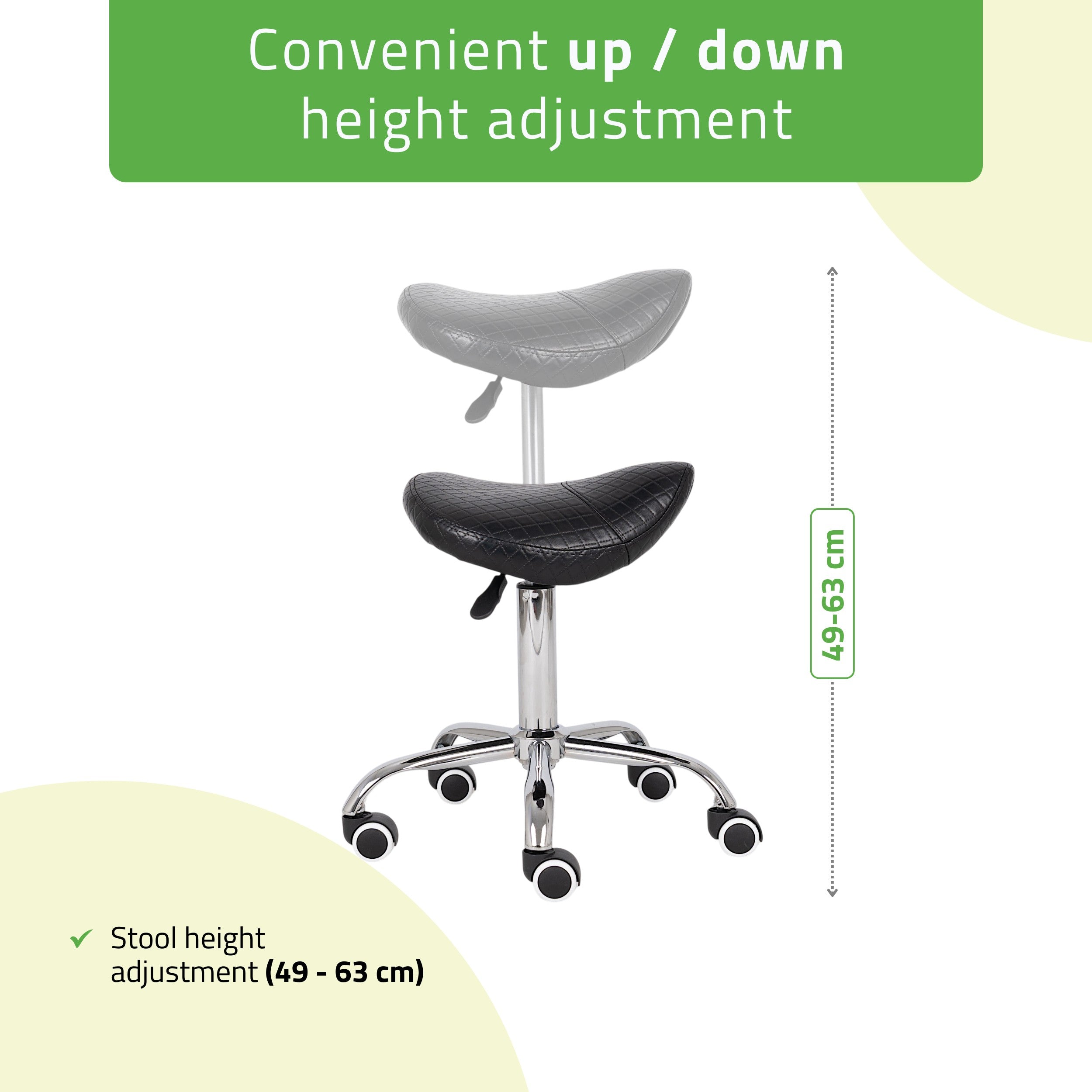 -3-Saddle stool LOFI, Comfy Base k515 quilted black-3