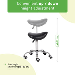 -3-Saddle stool LOFI, Comfy Base k515 quilted black-3