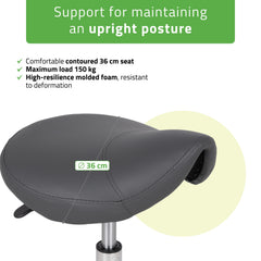 -1-Saddle stool LOFI, Comfy Base k521 grey-1