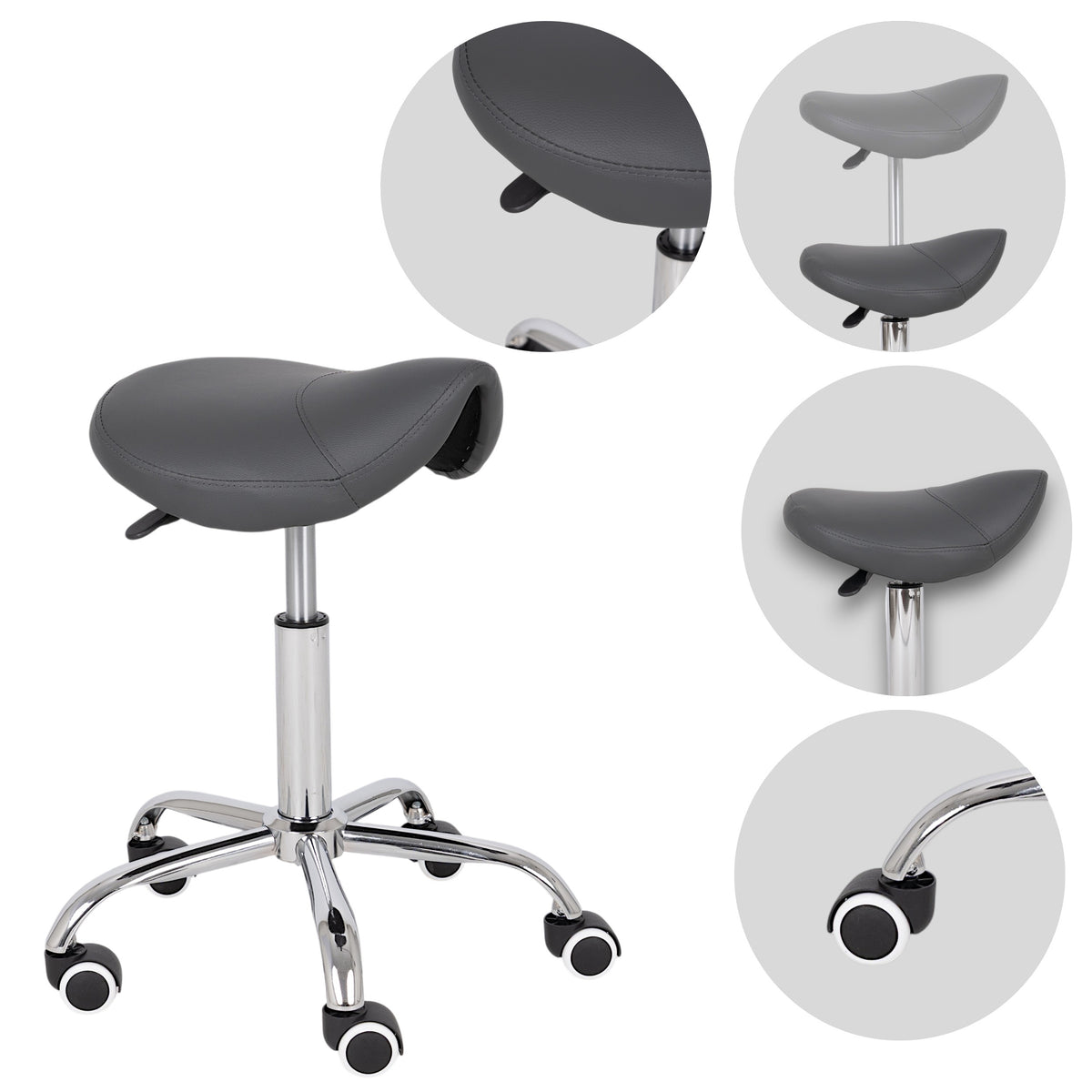 --Saddle stool LOFI, Comfy Base k521 grey-