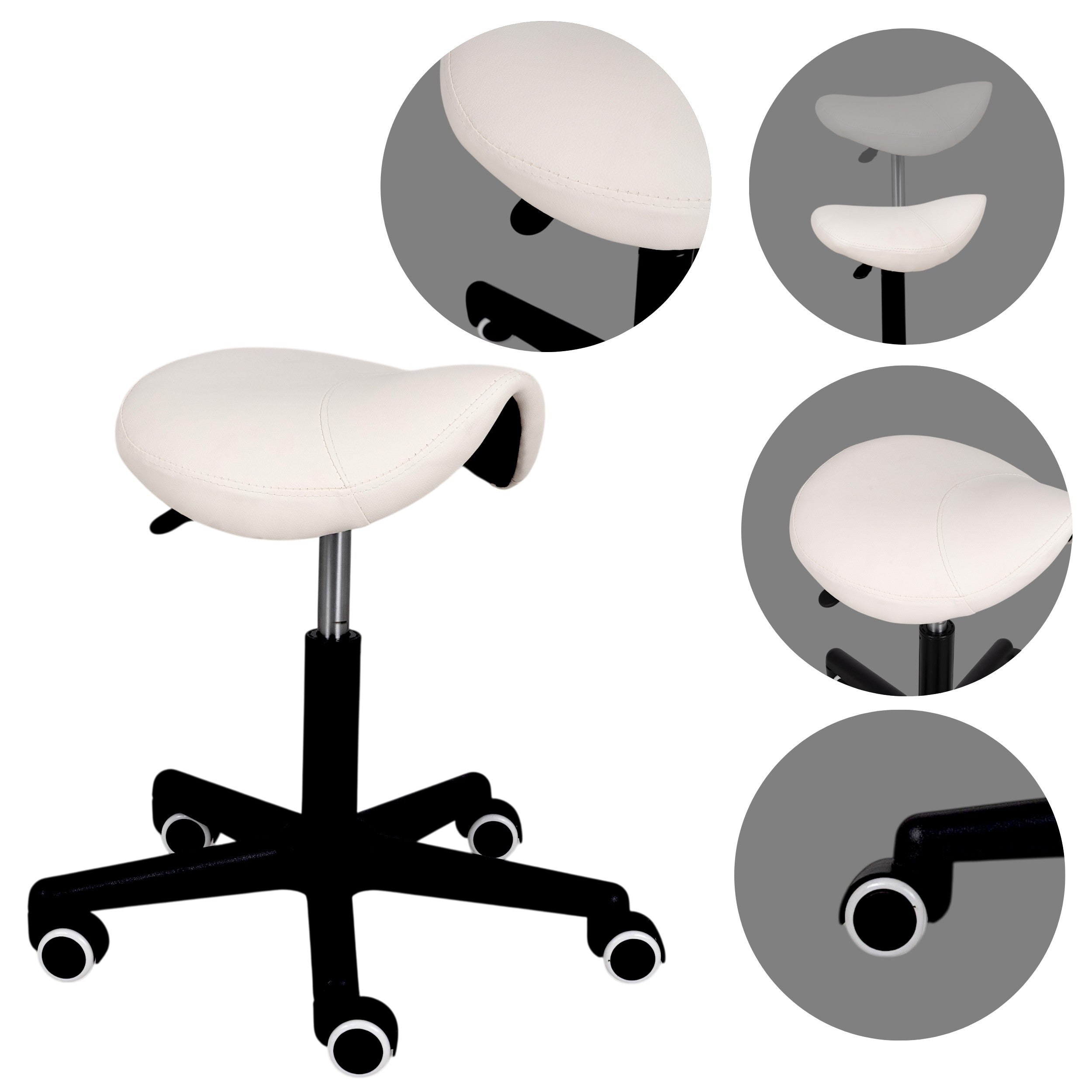 --Saddle stool LUMO, Comfy Base k501 white-