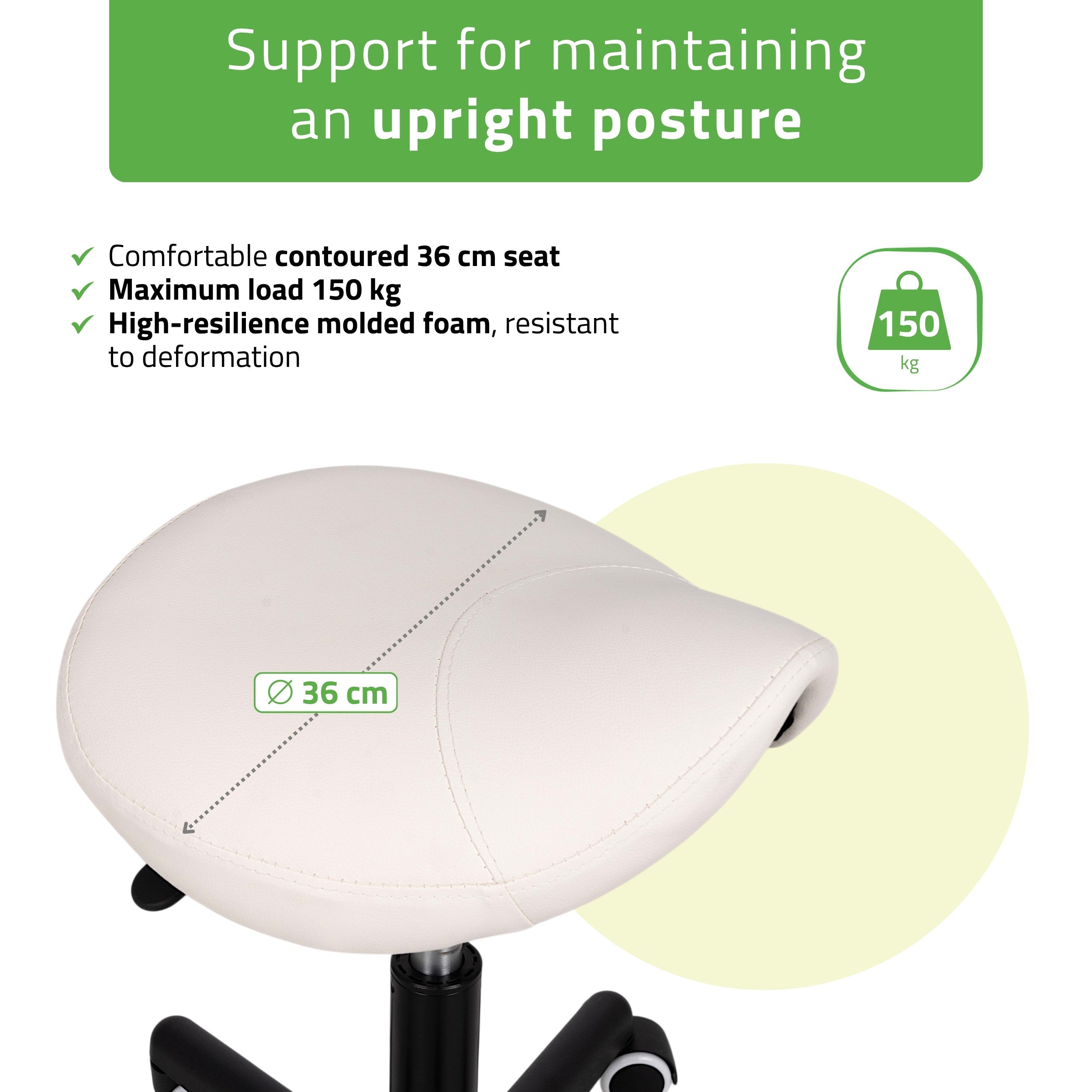 -1-Saddle stool LUMO, Comfy Base k501 white-1