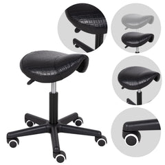 --Saddle stool LUMO, Comfy Base k515 quilted black-