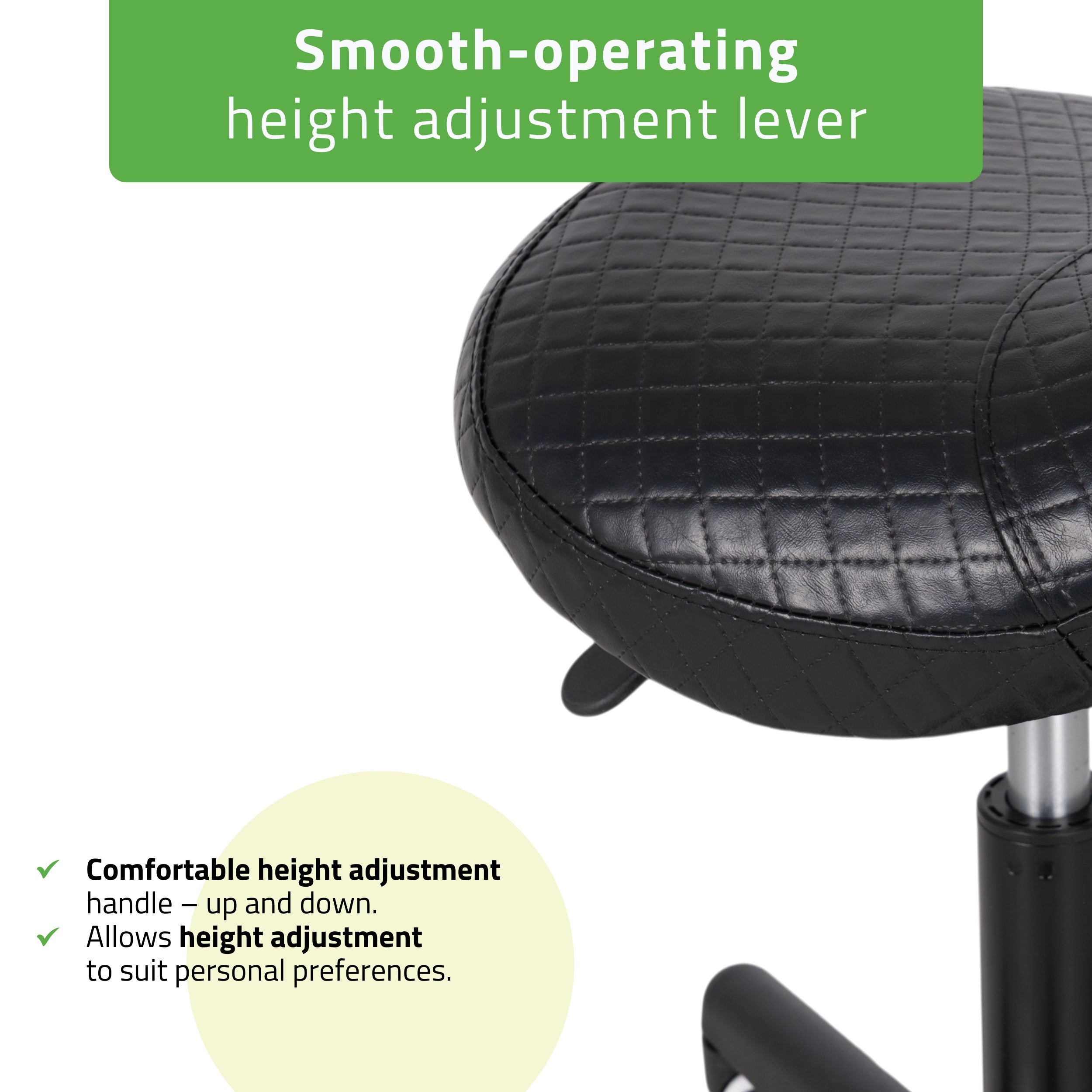 -3-Saddle stool LUMO, Comfy Base k515 quilted black-3