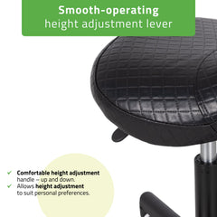-3-Saddle stool LUMO, Comfy Base k515 quilted black-3