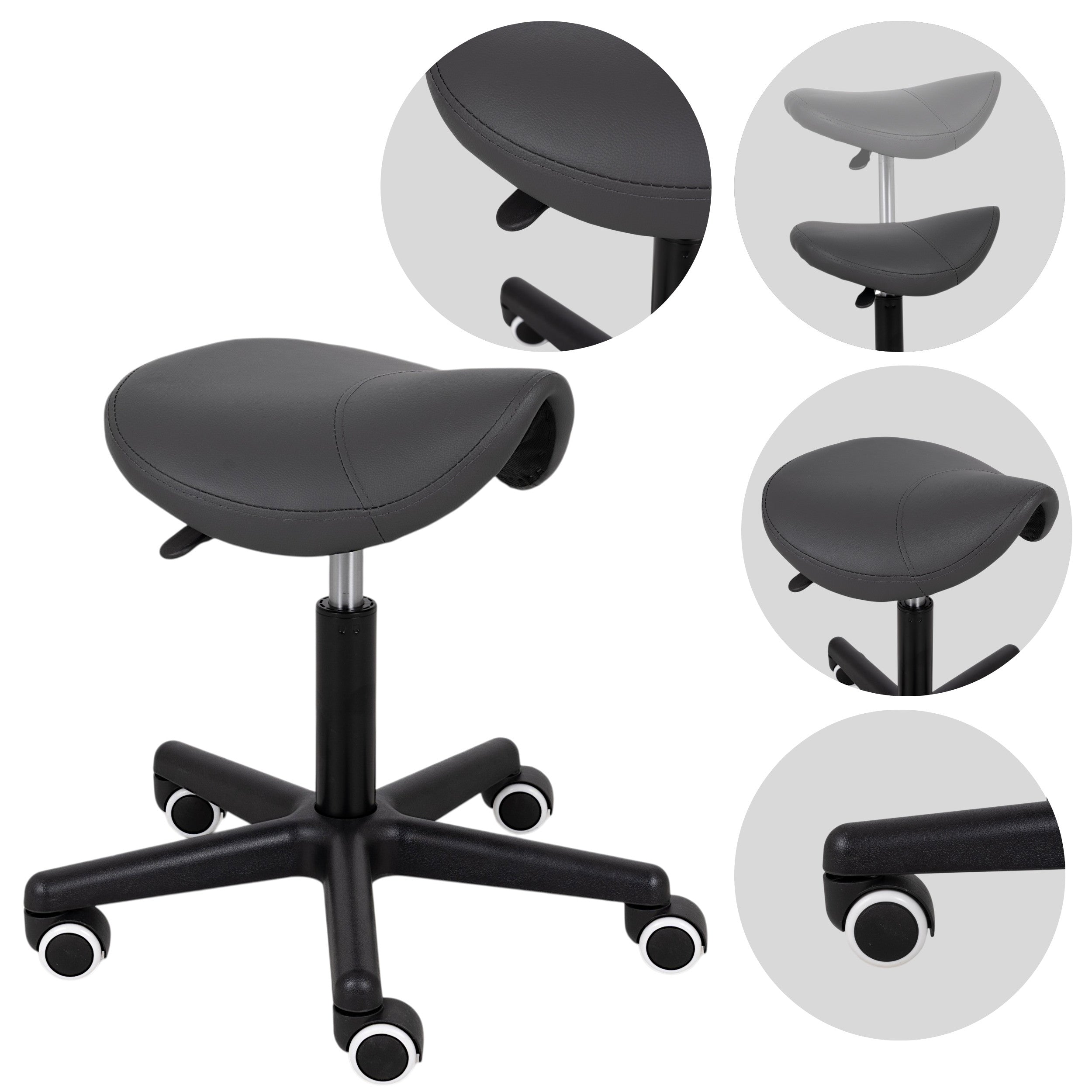 --Saddle stool LUMO, Comfy Base k521 grey-