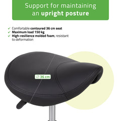 -1-Saddle stool Lila, PVC k515 black-1