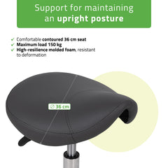 -1-Saddle stool Lila, PVC k521 grey-1