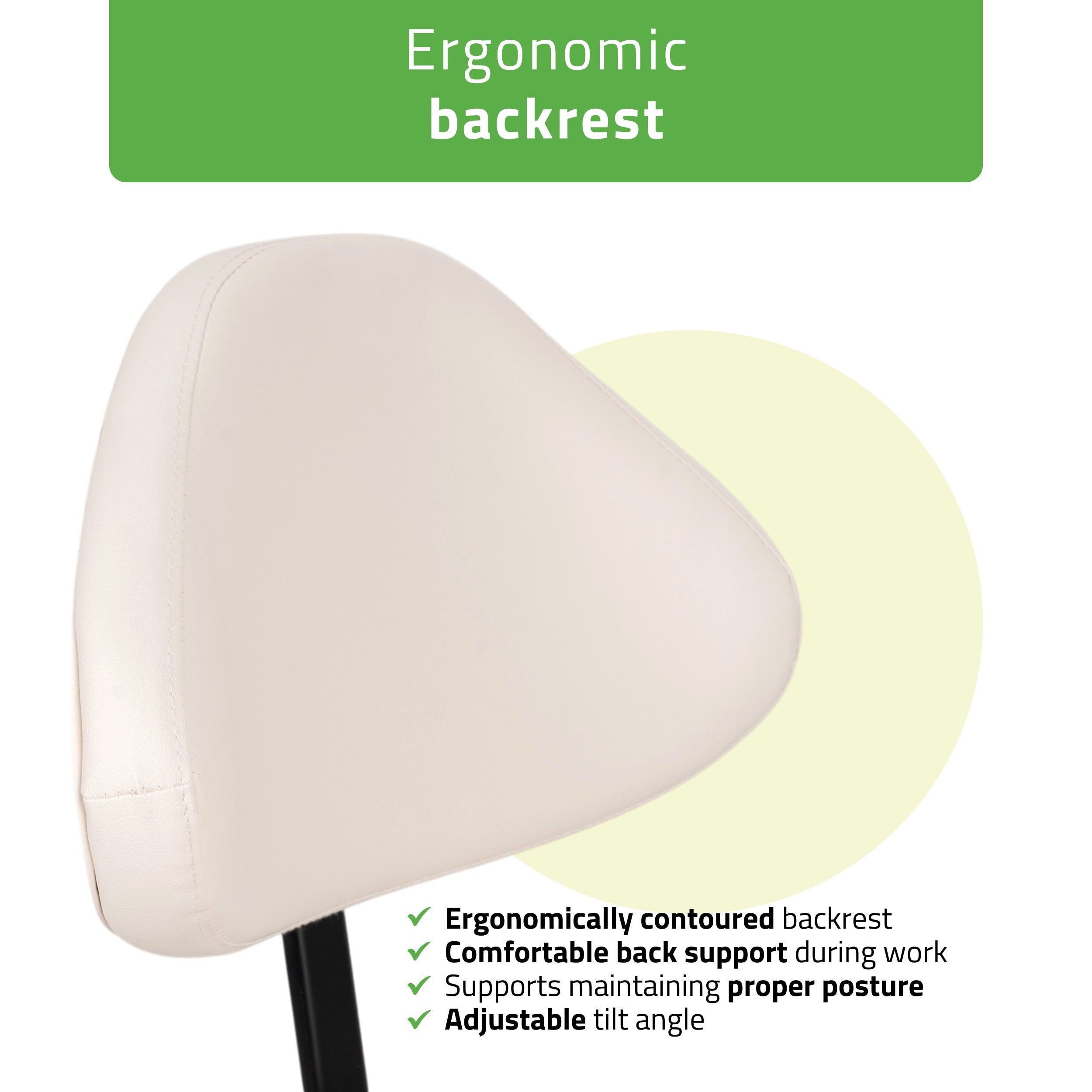 -6-Saddle stool Sola, Comfy Base k501 white-6