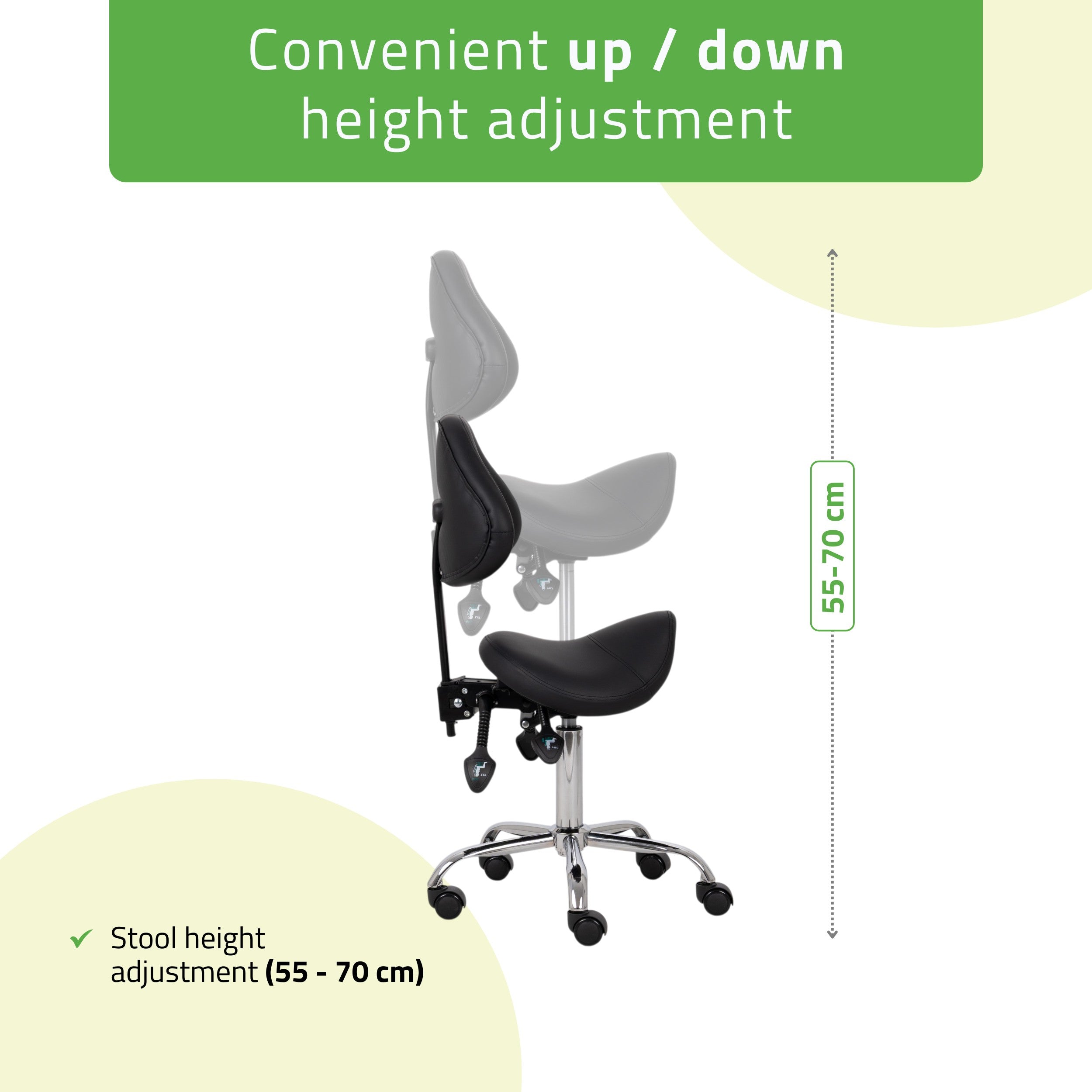-4-Saddle stool Sola, Comfy Base k515 black-4