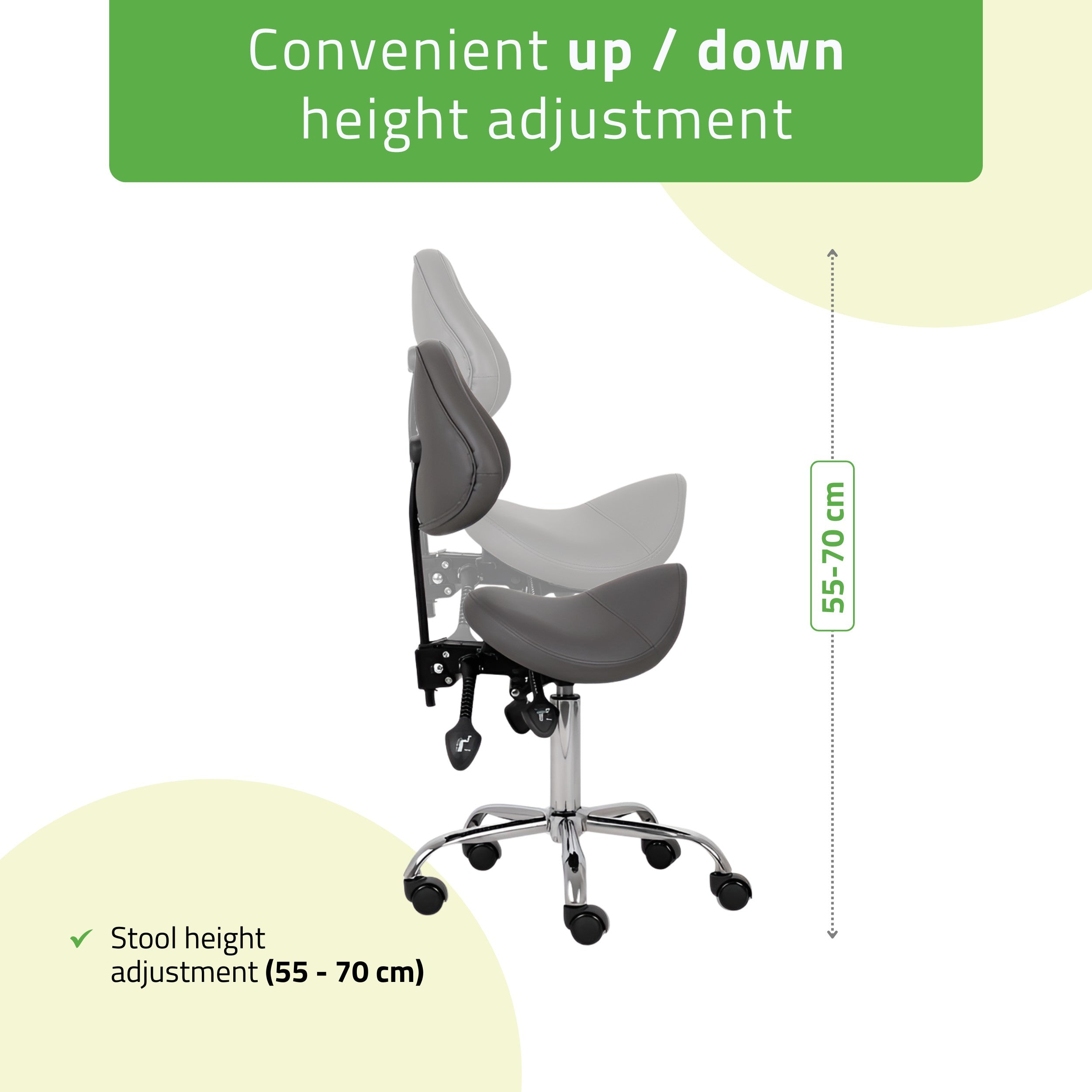 -5-Saddle stool Sola, Comfy Base k521 grey-5