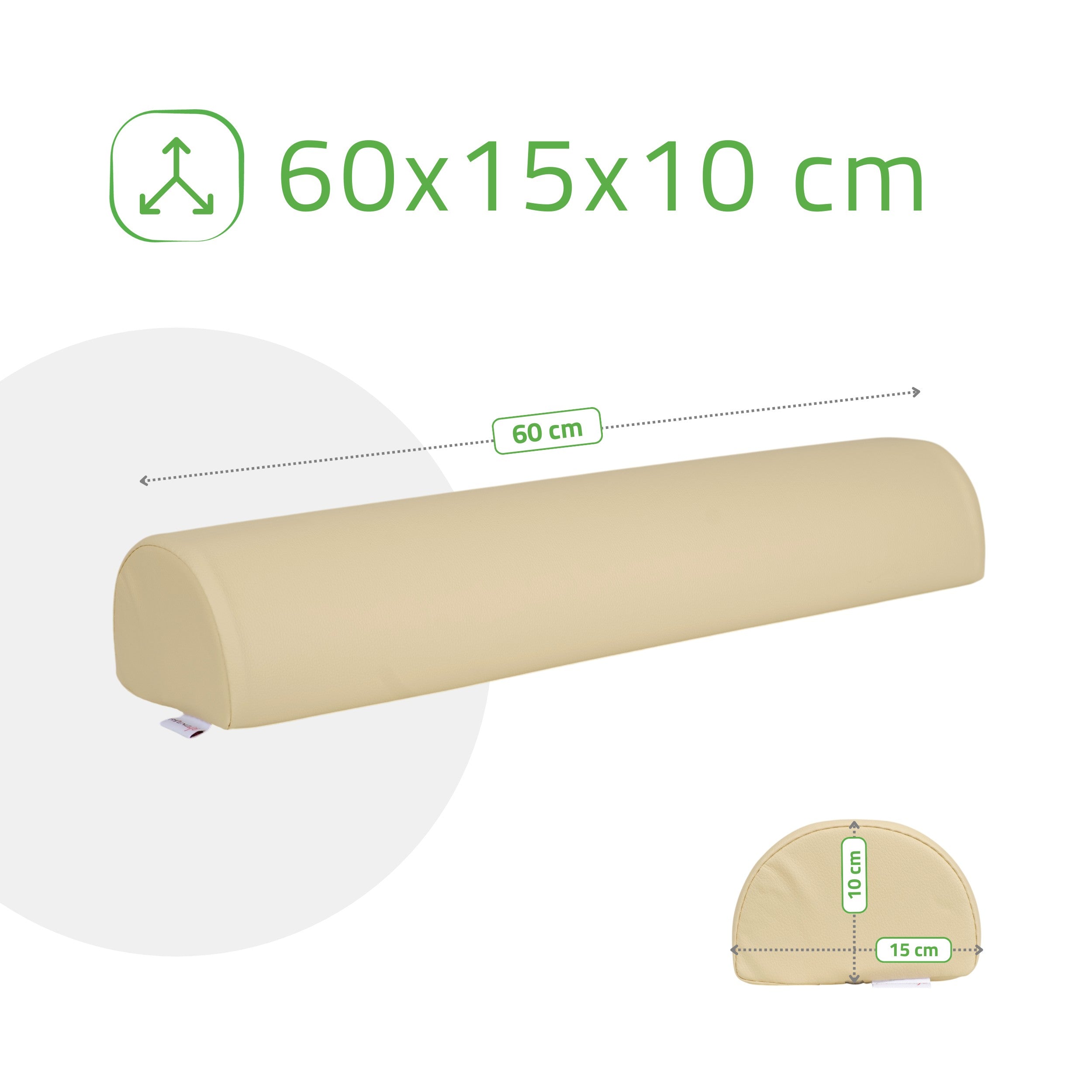-4-Semi Round Bolster 60x15x10 - K533 Beige-4