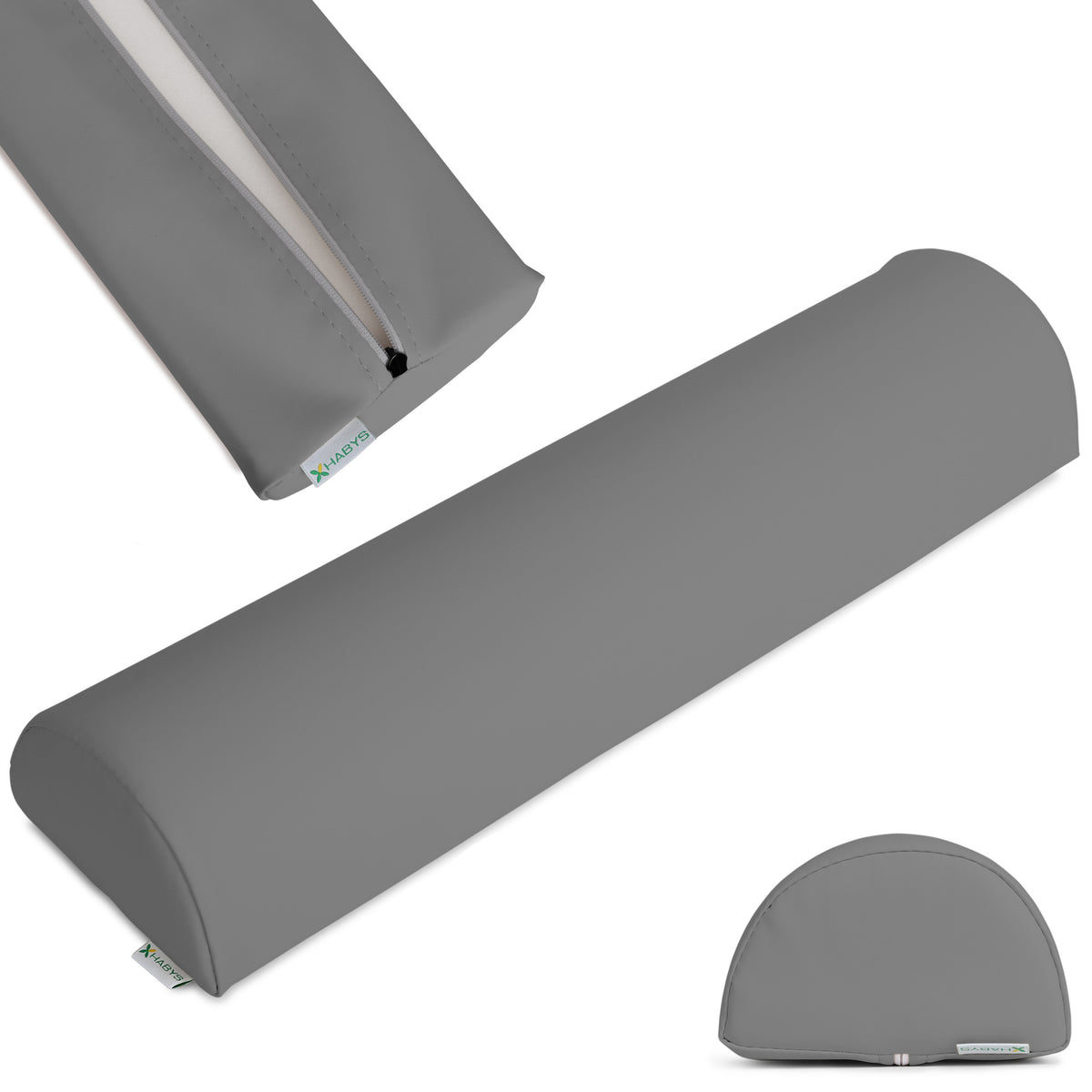 --Semi Round Bolster 60x15x10 k322 Gray-