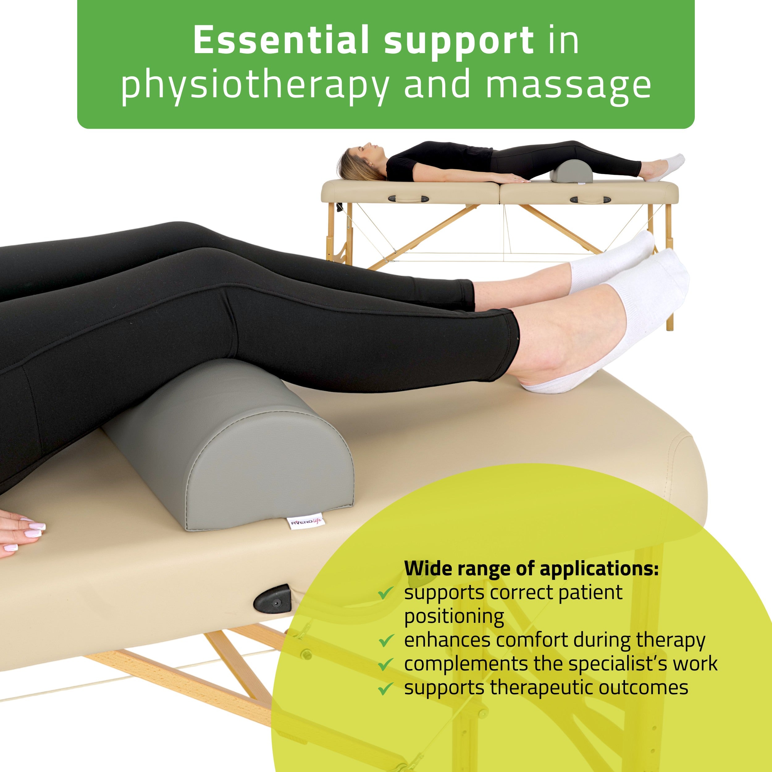 -1-Semi Round Bolster 60x18x12 - K522 Gray-1