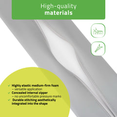 -2-Semi Round Bolster 60x18x12 - K522 Gray-2