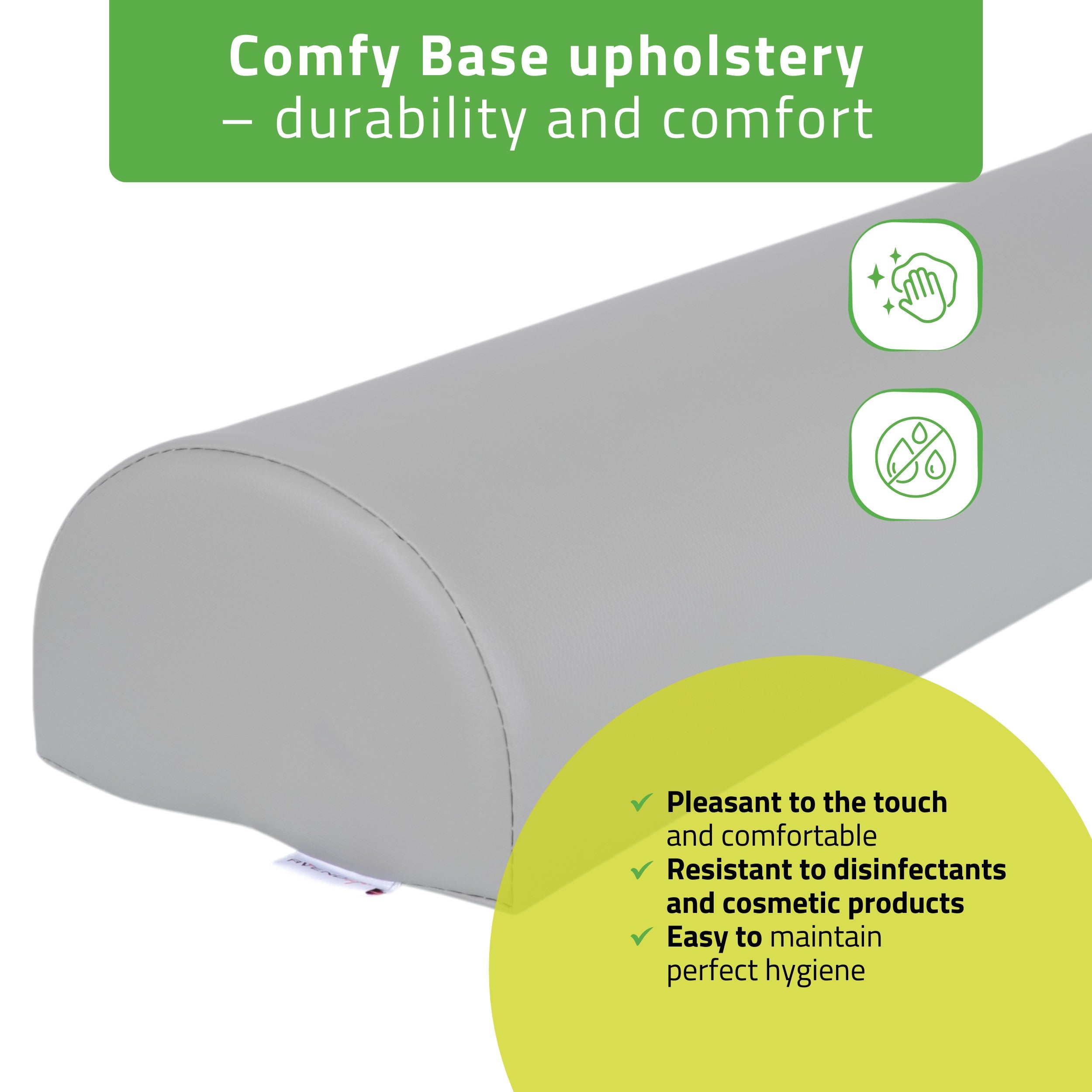 -3-Semi Round Bolster 60x18x12 - K522 Gray-3