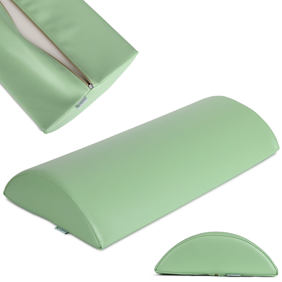 --Semi Round Bolster 60x30x15 K022 Green-