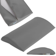 --Semi Round Bolster Lumbar 40x25x5 Hard k322 Gray-