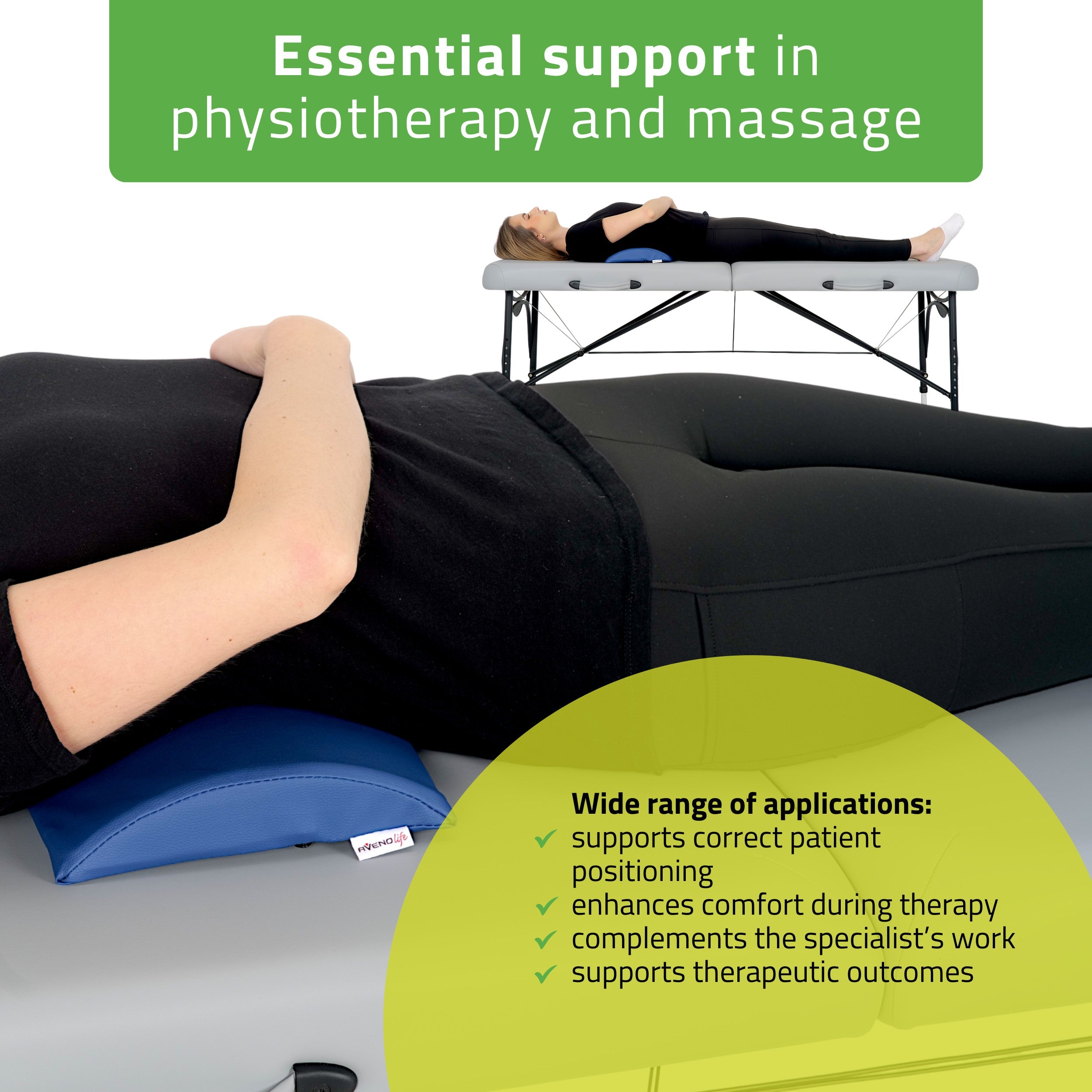 -1-Semi Round Bolster Lumbar 40x25x5 K512 Blue-1