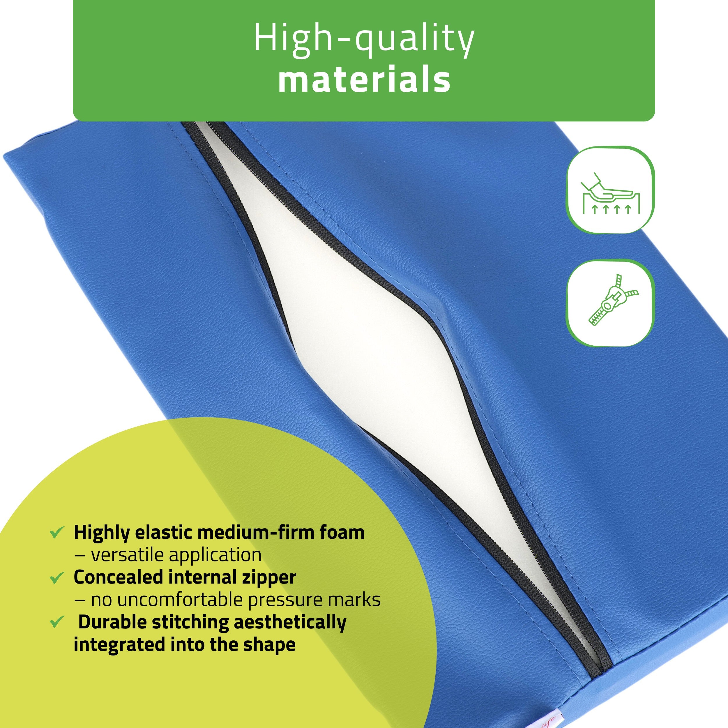 -2-Semi Round Bolster Lumbar 40x25x5 K512 Blue-2