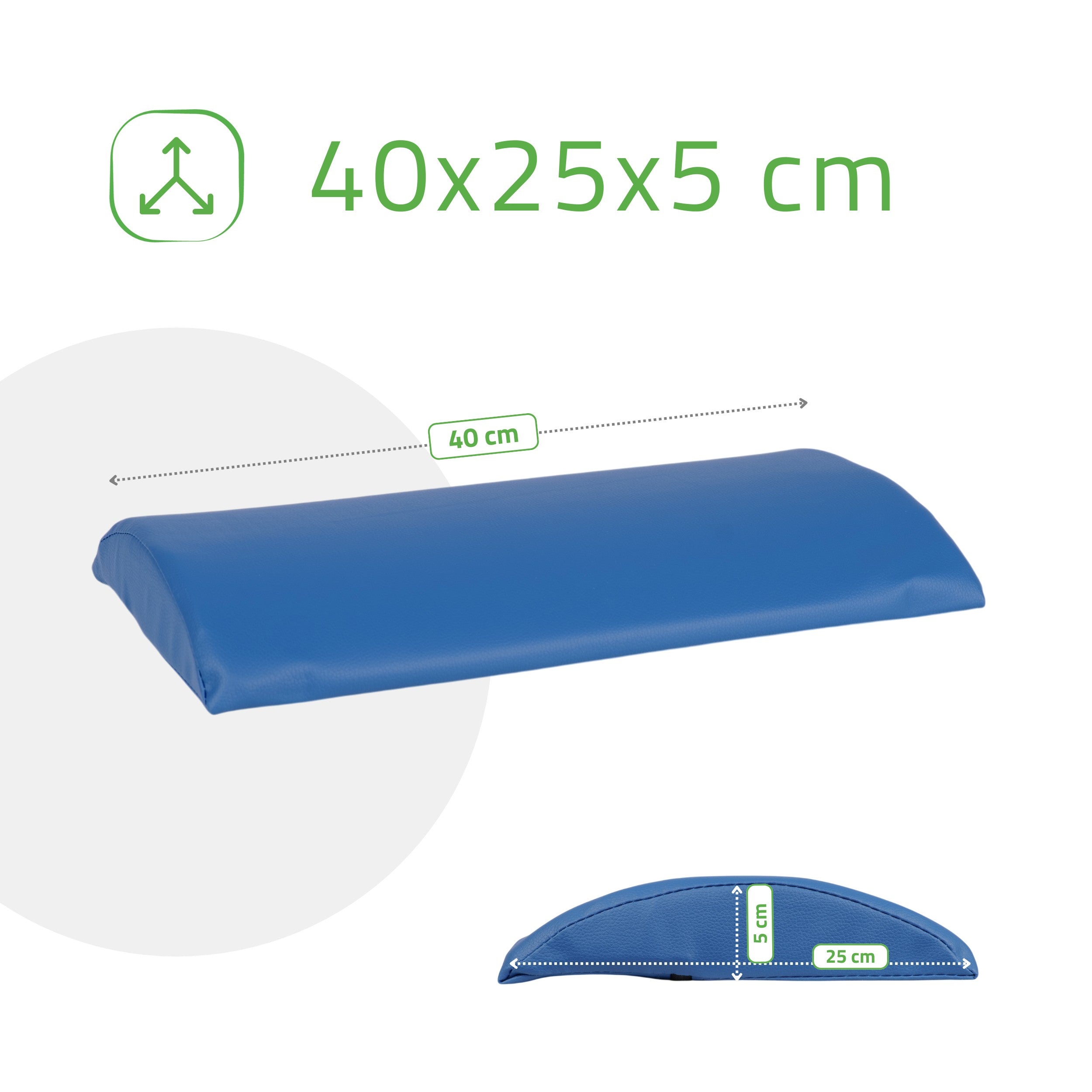 -4-Semi Round Bolster Lumbar 40x25x5 K512 Blue-4