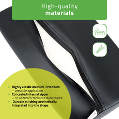 -2-Semi Round Bolster Lumbar 40x25x5 K515 Black-2