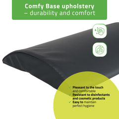 -3-Semi Round Bolster Lumbar 40x25x5 K515 Black-3