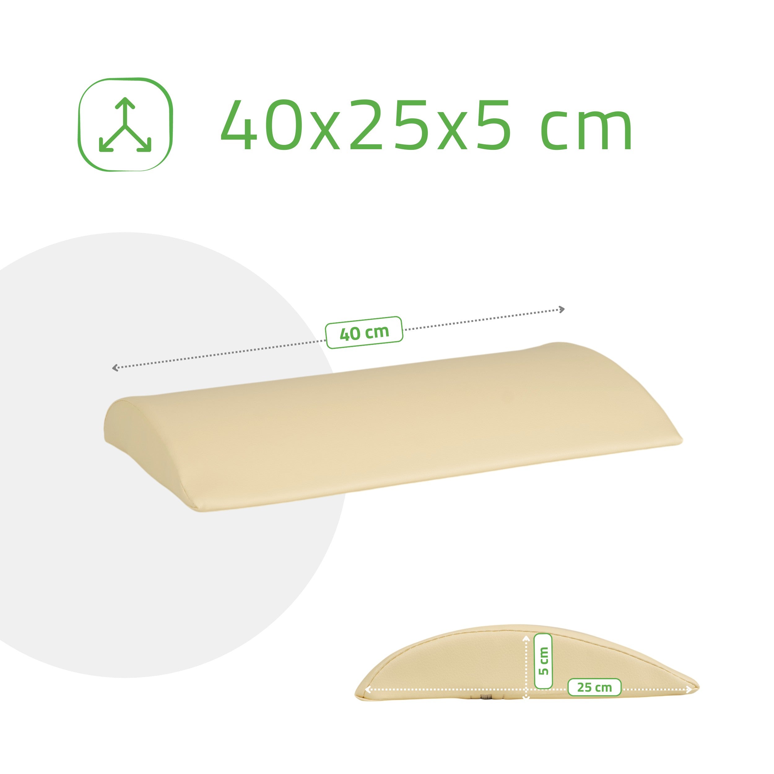 -4-Semi Round Bolster Lumbar 40x25x5 K533 Beige-4