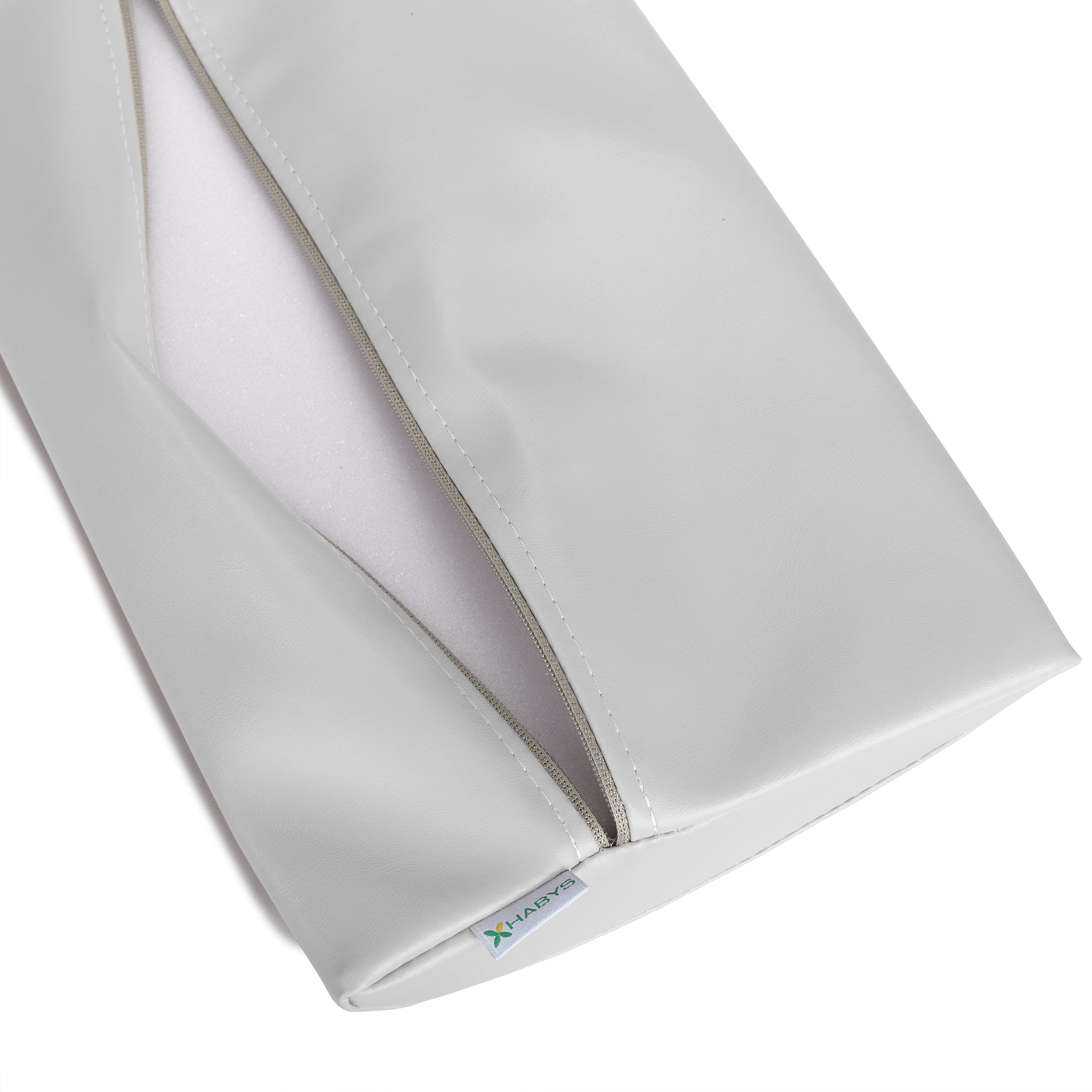 -1-Semi Round Bolster Lumbar 40x25x5 Soft k729 Light Gray-1