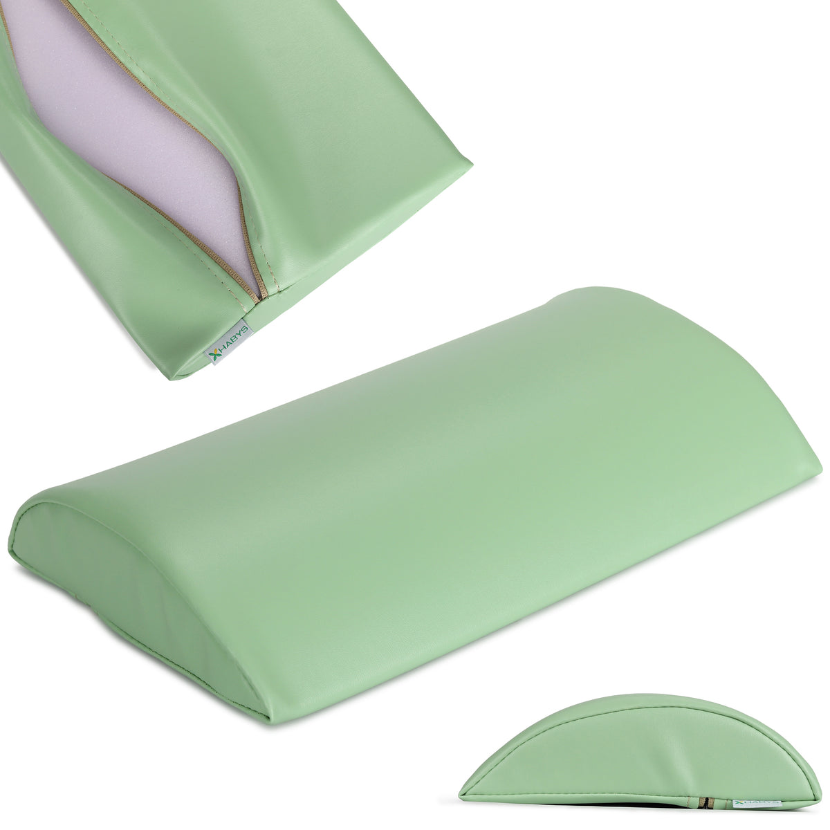 --Semi Round Bolster Lumbar 40x25x7 Soft K022 Green-