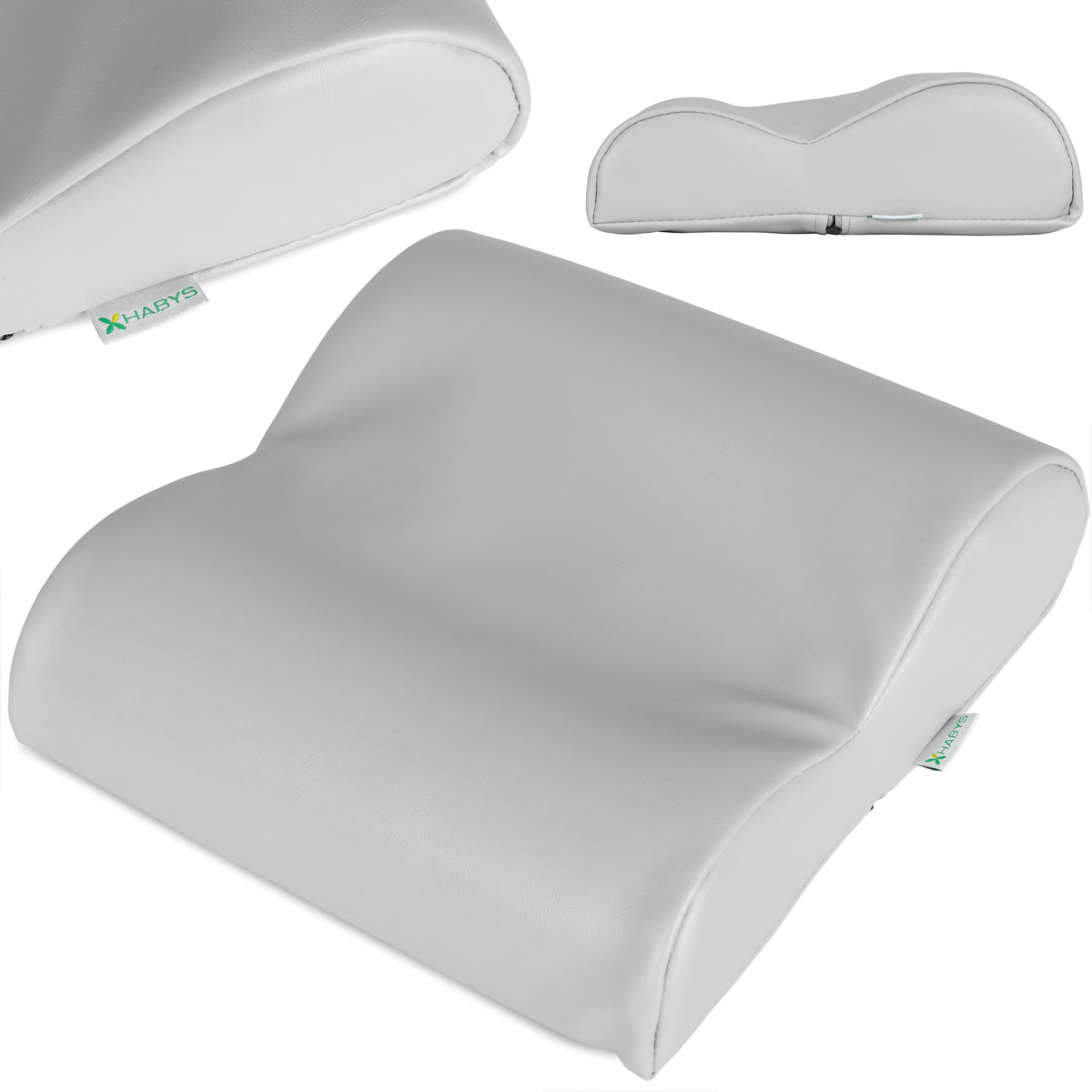--Semi Round Bolster Neck Cushion k729 Light Gray-