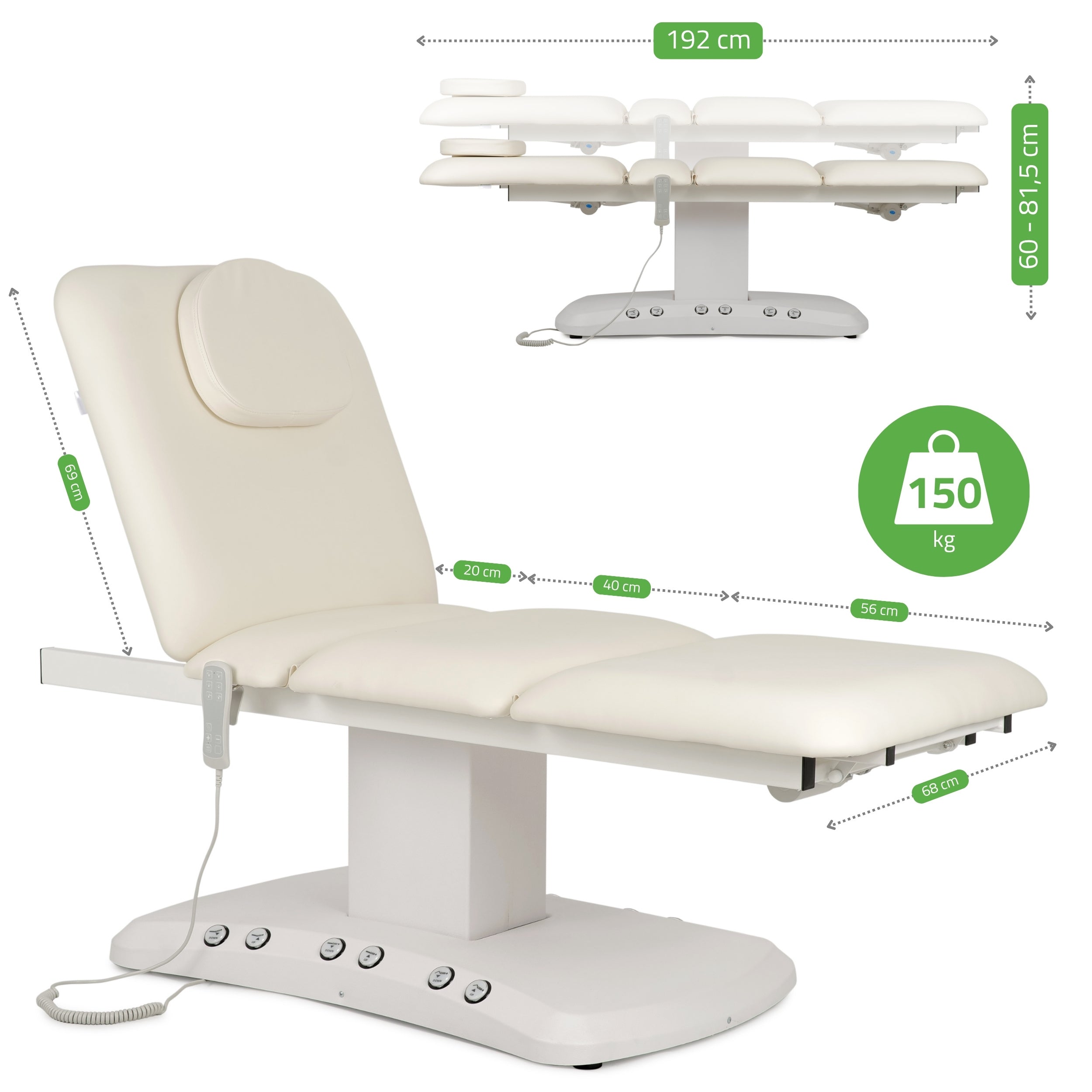 -10-Serenity PRO 4 electric heated beauty bed for massage and SPA treatments-10