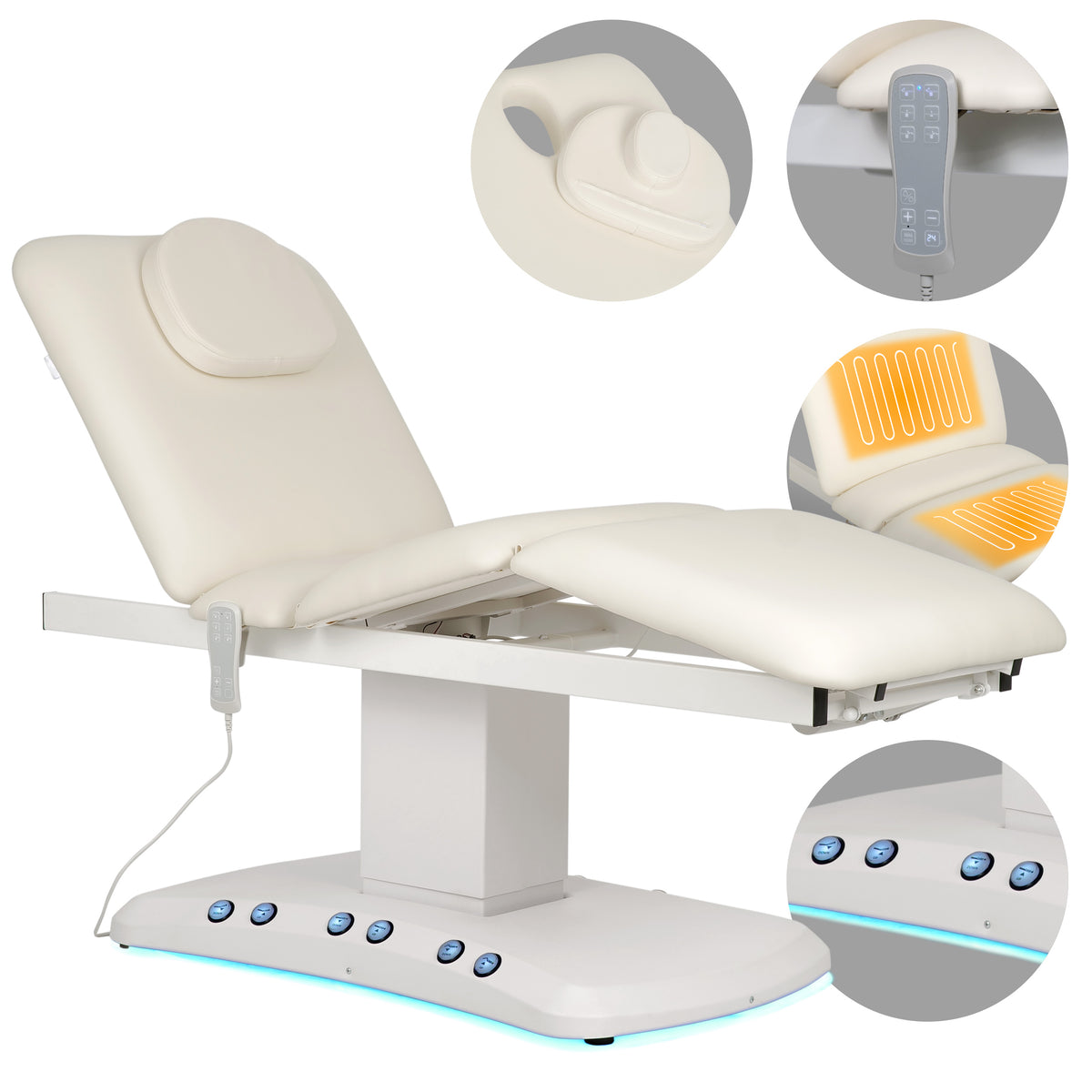 --Serenity PRO 4 electric heated beauty bed for massage and SPA treatments-