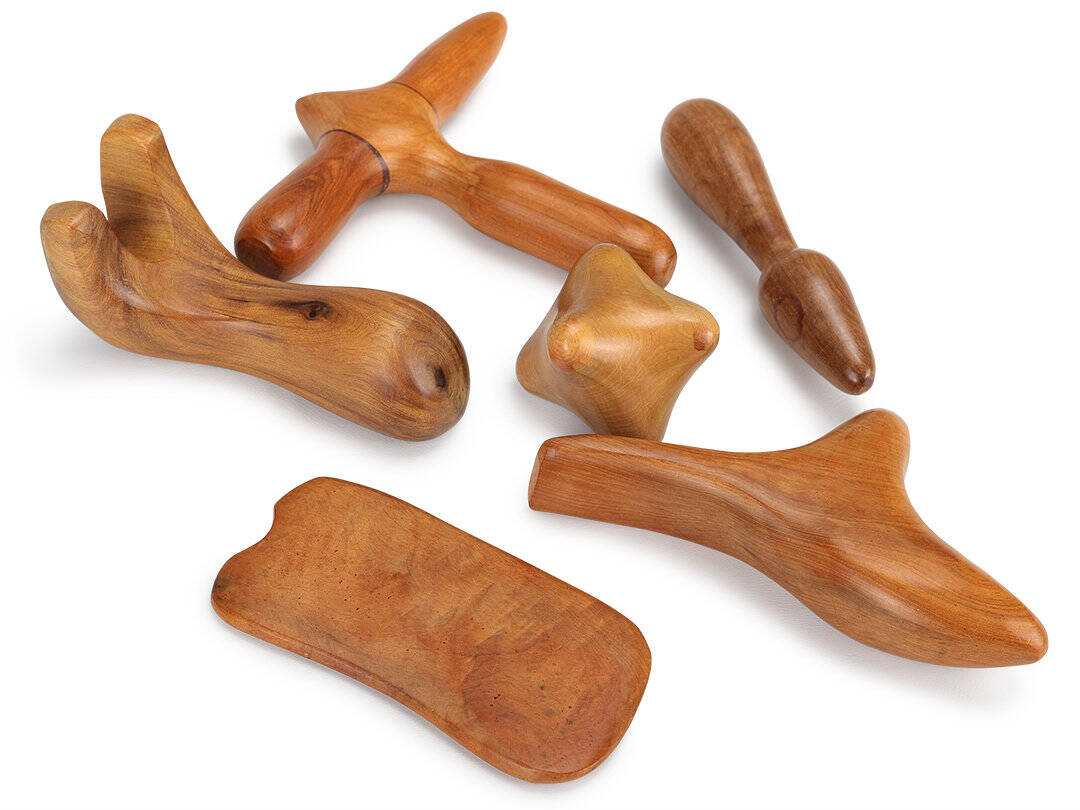 --Set of wooden massage tools, 6 pcs.-