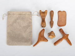 -1-Set of wooden massage tools, 6 pcs.-1