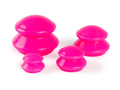 -1-Silicone cups - set of 4 pcs, pink colour-1