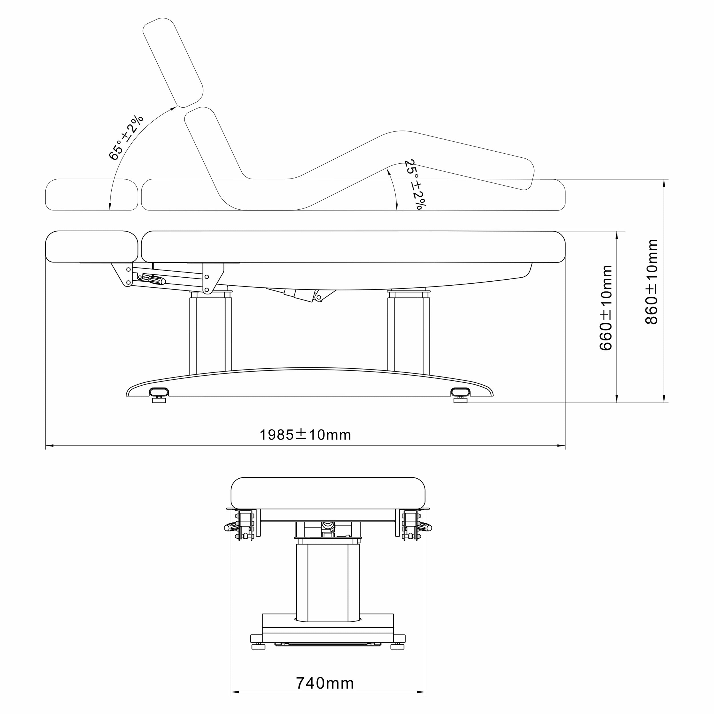 -15-Stationary massage table Gemini Flex HEAT So Skin K429 Gray-15
