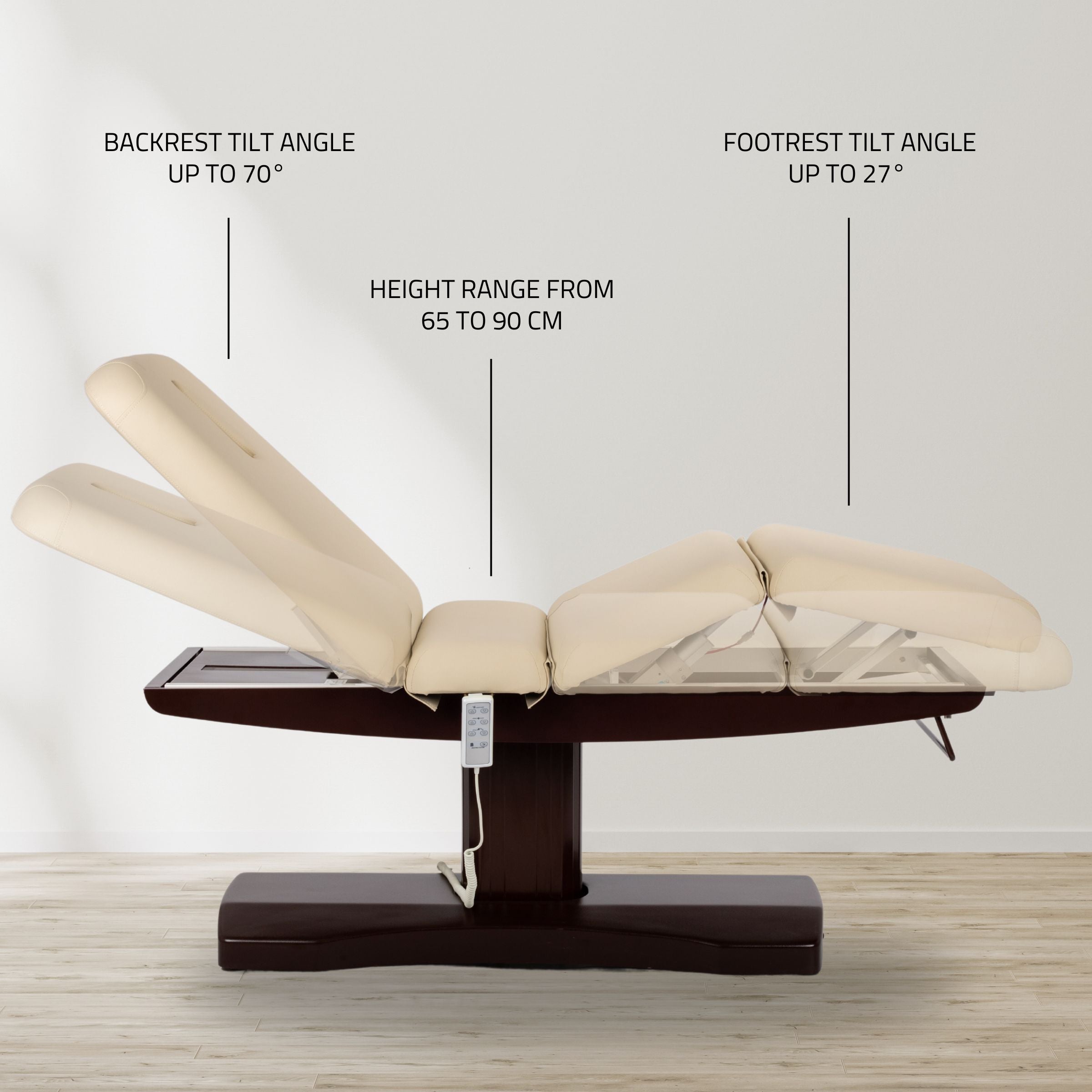 -4-Stationary massage table Libra 4 HEAT So Skin K434 Beige-4