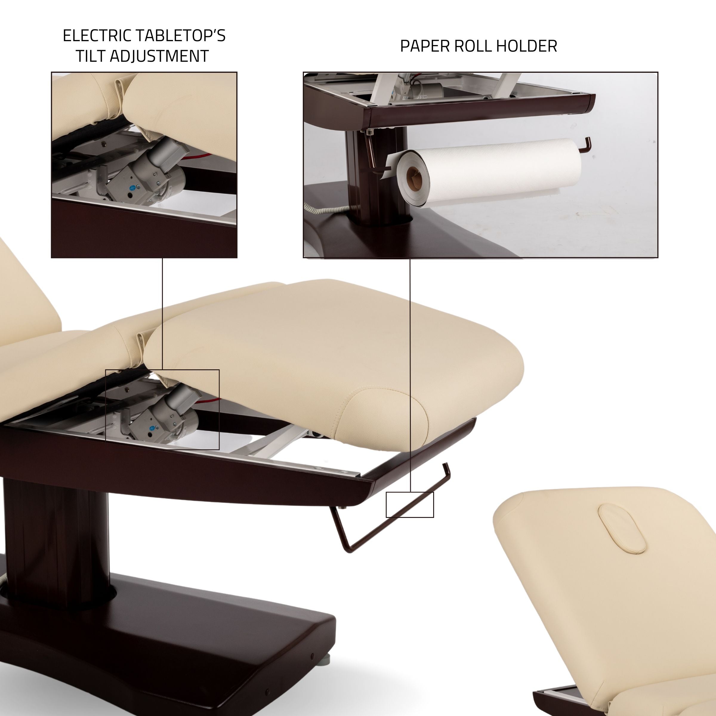 -6-Stationary massage table Libra 4 HEAT So Skin K434 Beige-6