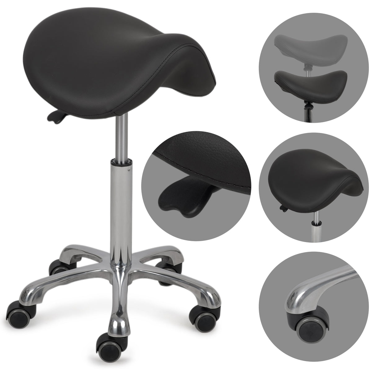 --Stool Alma So Skin K515 Black-