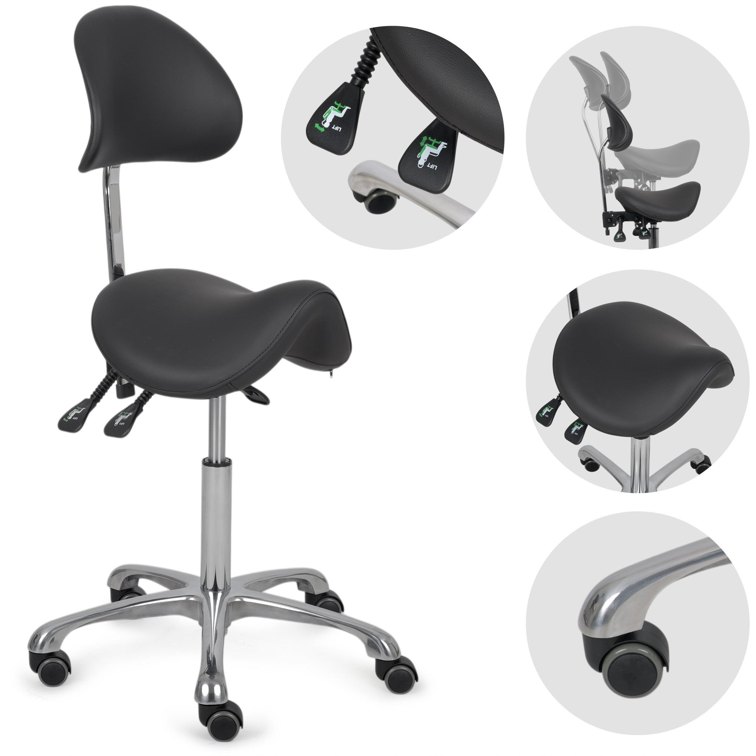 --Stool Diana So Skin K515 Black-