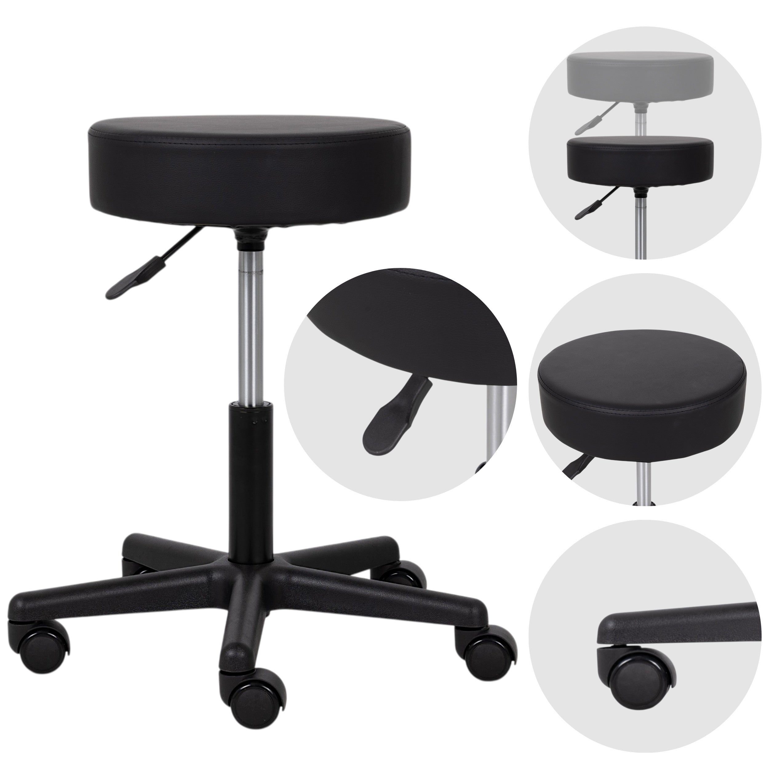 --Stool TIMO, Comfy Base k515 black-