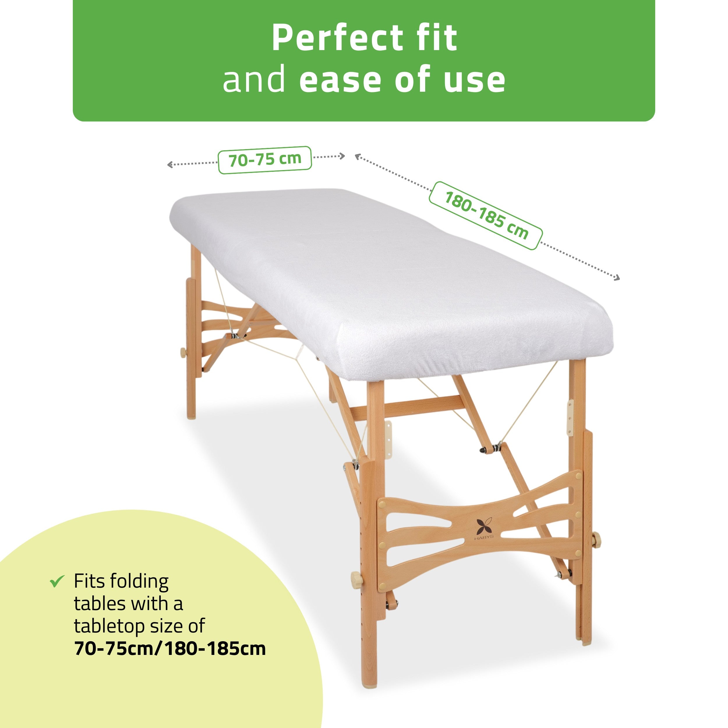 -1-Terry Table Sheet for portable tables 70-75/ 180-185 white-1