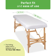 -1-Terry Table Sheet for portable tables 70-75/ 180-185 white-1