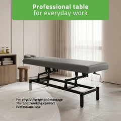 -1-VIGO 1 Stationary  massage table with manual height adjustment - dark gray-1